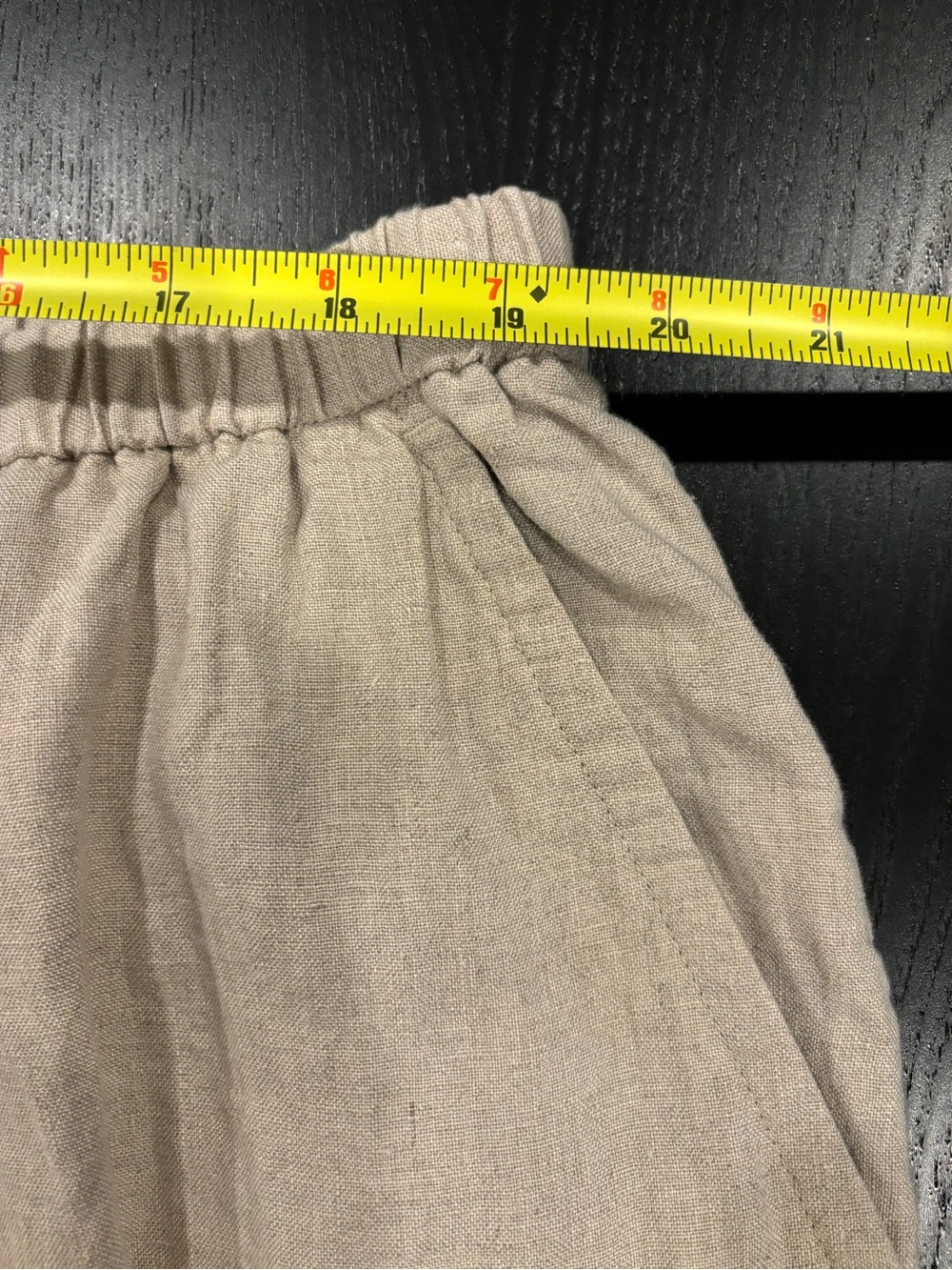 Eileen Fisher NEW Linen Wide Leg Pant Undyed Natural Elastic Waist Womens 1X - Picture 12 of 15